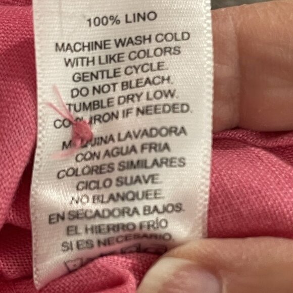 Company Ellen Tracy Shirt Womens Medium Linen Zip Front Pockets Blouse Top - Picture 14 of 16